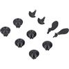 FAUOSWUK Levette in Metallo, Pulsanti Joystick di Ricambio in Acciaio Inossidabile con Impugnature Testurizzate e Strumento Regolabile, per Controller Wireless Edge (Nera)