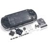 Perfect Part Custodia di ricambio completa con kit di pulsanti per Sony PSP3000 PSP 3000 3001 3002 3003 3004 Series (nero trasparente)