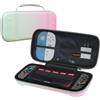 Canboc Custodia da trasporto compatibile con Nintendo Switch 2 (2025), borsa rigida per console Switch 2, tasca in rete per accessori, rosa sfumato verde (solo custodia)