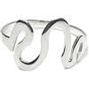 Empress Jewelry Anello in Argento Sterling Solido Marchiato 925 Onda