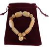 Generic Bracciale di giada gialla con ciondolo in amrbra e acciaio elastico chakra gemme donna regalo braccialetto