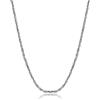 Meissa Solida catena di corda d'argento 925 per uomini e donne Collana a catena a torsione unica fatta a mano Collana a catena d'oro impilabile a strati, Argento