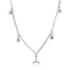 Meissa Collana a girocollo con charm a strati impilabili per donne 925 Argento Sterling Collana con coda di delfino Regalo di gioielli fatti a mano