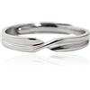 Meissa Anelli di coppia in argento Anello regolabile con diamante Dainty Anello semplice da uomo e da donna Twist Couple Band Anello promessa abbinato