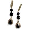 I love Handmade Bijoux Orecchini neri con fantasia in onice