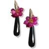 Generic Orecchini Pendenti con Pietre Naturali Fucsia e Onice Nero - Orecchini Artigianali Fatti a Mano, Bijoux Donna Eleganti, Made in Italy, Idea Regalo