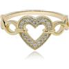 Meissa Anello in argento sterling Amore infinito per le donne Anelli di dichiarazione d'oro Dainty Anelli fatti a mano Carino dimensioni 9-16, Oro, 15.87
