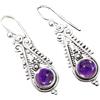 Kanika Jewelry Trove Natural Amethyst Gemstone 925 Sterling Silver Hamsa Earrings
