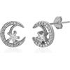 Meissa Orecchini in argento sterling per donne Orecchini a forma di stella di luna Orecchini in oro Orecchini carini in oro rosa Orecchini ipoallergenici per ragazze