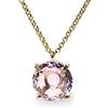 ANEMONE JEWELRY Collana di Quarzo Rosa Brillante - Collana di Amore Riempita in Oro 14k - Collana di Pietra di Cristallo Chic, Collana per Tutti i Giorni, Anniversario di Matrimonio, Collana Regalo di Compleanno