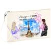 GioCandles Pochette Migliori Amiche a Parigi Personalizzata con Nomi | Trousse Portatrucco, Viaggio Vacanza, Make-up Donna, Idea Regalo Amicizia