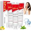 Ycaaeo 3 Pezzi SP-6 Dentifricio Sbiancante Probiotico, Dentifricio Probiotico SP-6 Toothpaste, Probiotic Brightening Toothpaste, Pulisce in Profondità, Rinfresca L'alito, Rimuove le Macchie dai Denti