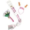 realGOOS Fascia per festa di addio al nubilato della sposa con scritta umoristica SPOSA PORCELLA + cerchietto con antenne piselli + bouquet di fiori gadget per adulti 18+