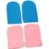 HAMPPLIES Guanti per Paraffina Mani Blu 2 Pezzi in Poliestere Flanella | Uso per Trattamento a Casa o Salone, Copertura Termica per Mani, Design per Applicazione Cera Stile Casuale