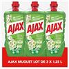 AJAX - Detergente per la pulizia dei pavimenti e multi superfici Ajax Festa dei fiori mughetto - agisce contro tutti i tipi di sporco - Set 3 x 1250 ml