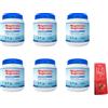 Generico Natural Point Magnesio Supremo 300 gr (6 confezioni) + H2O Omaggio - Magnesio polvere - Senza Glutine, Senza Lattosio - Rigenerante fisico, Combatte la stanchezza