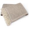 LANEROSSI Plaid in pura lana vergine con frange di MARZOTTO - cm 130x170 (SOLID)