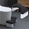 coldchill Sgabello da bagno da 7 pollici per adulti e bambini, stackabile ＆ sgabello da vasino da vasino da bagno, per una postura più sana (nero)