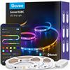 Govee Striscia LED RGBIC, 20 m, musica sync, controllo segmento, cambio colore, 64 modalità scena, controllabile tramite app, per feste, casa, camera da letto, TV, cucina, 2 rotoli da 10 m