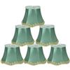 SiMbae Set di 6 Paralumi in Tessuto, Paralume a Campana Fatto a Mano, Clip-On, Verde