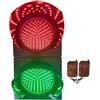 ZYJIX Lampione Stradale A LED Dimmerabile Rosso Verde 2 in 1 Semaforo 200mm con Telecomando - Spia con Lente A Ragnatela Semaforo Industriale(Color:220v)