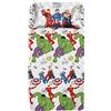 hermet Avengers/Completo Lenzuolo Singolo / 1 Piazza / 100% Cotone/Marvel/Disney/Prodotto Ufficiale
