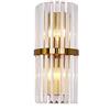 MZStech Lampada da Parete E14 Applique in Cristallo Moderna (Base in Oro)