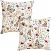 Avalune Federe Cuscini Divano 50x50 cm Farfalla Fiori Primaverili Fodere Cuscino Acquerello Decorativi Copricuscini per Letto, Soggiorno, Giardino, Esterno, Casa Decorazione Set di 2