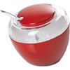 Omada Design Zuccheriera, Formaggiera in plastica con Cucchiaino, Made in Italy, Scomponibile, Lavabile il Lavastoviglie, Linea Movida, Rosso