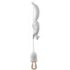 CEPTEN Lampadario in resina, ristorante nordico lampada animale lampadario camera da letto per bambini lampada per bambini negozio di abbigliamento semplice personalità scoiattolo luci a sospensione,Bianca