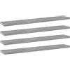 vidaXL Ripiani per Libreria 4pz Grigio Cemento 60x10x1,5cm Multistrato