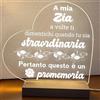 Generic Lampada led personalizzata, Luce notturna decorativa, Lampada notturna a led, base in legno e cavo usb. IDEA REGALO, MAMMA, Papà, NONNA,NONNI, (A MIA ZIA)