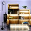 tlinkosta Striscia LED Nera con Funzione Touch Dimmerabile per Armadi, Ideale per Pannelli Fonoassorbenti, Vetrine Espositive e Cantinette per Vino (6, Bianco naturale 4000 K, 3.3ft（1M）)