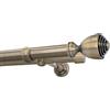 HDTL Kit Bastone per Tende in metallo 25/19mm Ottone Antico Montaggio a Muro 280 cm Aura