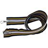 TOMASELLI MERCERIA Cerniera Multicolor Zip Lampo Spirale 2 Cursori Reversibile Metallo Argento Giubbino Lunga 80 Cm