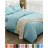 Utopia Bedding Set Copripiumino da 4 Pezzi - Copripiumino 200x200cm, Lenzuolo con Angoli 135x190cm, Federe 50x75cm - (Blu spa, Matrimoniale)