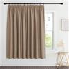 PONY DANCE Tende per Interni con Fettuccia Oscuranti Moderne Decorazione Curtain per Soggiorno Tenda Termica Isolante Camera da Letto 1 Pezzo 280x175 CM, Moca