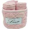 CA' D'ORO Cestino Lavette 100% Cotone 350 gr/mq con trapuntatura (Rosa Chiaro, 3 Lavette)
