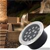 DUOAZJL Faretto LED per esterni - Lampada da incasso impermeabile IP67 per illuminazione da giardino, cortile, costruzione, certificato CE ROHS FCC(Warm White,36w(85-265v))