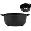 Home ANTIK ARS Home Grand Chef Casseruola Antiaderente con 2 Manici, Alluminio Pressofuso, Nero, 26 cm