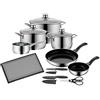 WMF Diadem Plus beccuccio versatore in Vetro - Set di 6 Pezzi in Cromargan Acciaio Inossidabile Lucidato induktionsgeeignet Lavabile in lavastoviglie