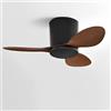 IBalody Ventilatore da soffitto senza luce Piccolo ventilatore da soffitto moderno con telecomando 6 velocità ventilatore da soffitto senza luci per ristorante camera da letto Patio (25 pollici)