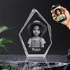DUOYUN Foto di Cristallo Personalizzata - Opzionale 2D/3D Inciso, Regali di Cristallo Personalizzati con la Tua Foto, Regali per San Valentino, Anniversario, Compleanno, Matrimonio per Lui/Lei - Rombo