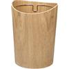 Relaxdays Cestino Gettacarte in Legno, Pattumiera Rotonda, Anello Sacchetto Rifiuti, 9 L, HxD 30x23 cm, Marrone Chiaro