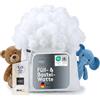 LILENO HOME Imbottitura in ovatta da 1 kg in pratico sacchetto in tessuto non tessuto - Materiale di riempimento e ovatta per peluche, cuscini, lavori manuali - Imbottitura per cuscini lavabile fino a