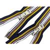 Generico AMANTE NSF - Cerniera Multicolor con 2 Cursori Reversibili Metallo Argento, Zip a Spirale in Nylon per Riparazione Giubbotti e Giacche (80)