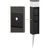 ledscom.de Bollard light PODEL con picchetto a terra per esterni, Smart Home, 39cm, nero, 2 prese, incl. lampadina G9, 501lm, bianco caldo
