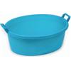 Ecoplast | Bacinella Bucato Tonda, Cesta Portabiancheria in Plastica 50 Lt, Azzurro, ø57x46,7x20,5, Made in Italy