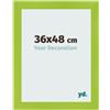 yd. Your Decoration - Cornice 36x48 cm - Verde - Decorativa Parete in Legno con Vetro in acryl - Antiriflesso - 36x48 Cornice - Pisa