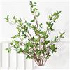 Melorca&Guilla, piante artificiali, 2 rami finti verdi da 110 cm, per vaso, steli decorativi per negozio, giardino, ufficio, casa
